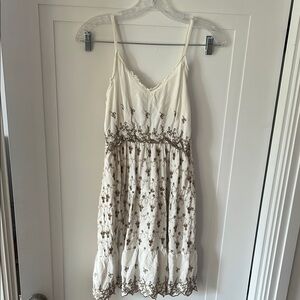 Jessica Simpson White Spaghetti Strap Mini Sundress
